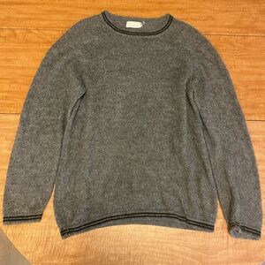 Gray Men's 100% Alpaca Sweater